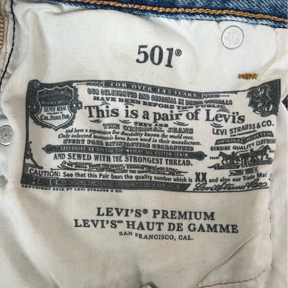 Levi’s 501 Straight-Leg Jeans Medium Wash - Picture 7 of 9